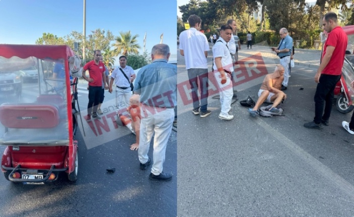 Alanya’da otomobil ile elektrikli motosiklet çarpıştı: 1 yaralı