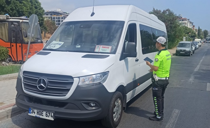 Alanya’da tur araçları denetlendi