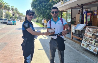 Alanya’da e-scooter sürücülerine cezai işlem uygulandı