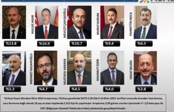 Çavuşoğlu, en beğenilen bakanlar arasında