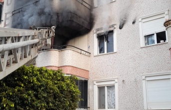 Alanya'da evde çıkan yangın hasara neden oldu